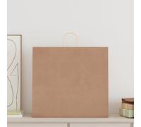 vidaXL Sacs en papier 250 pcs. avec anses Marron 54x15x49 cm