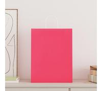 vidaXL Sacs en papier 250 pcs. avec anses Rose 32x12x42 cm