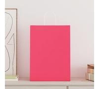 vidaXL Sacs en papier 250 pcs. avec anses Rose 32x17x44 cm