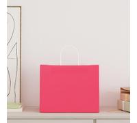 vidaXL Sacs en papier 250 pcs. avec anses Rose 32x22x24 cm