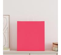 vidaXL Sacs en papier 250 pcs. avec anses Rose 45x17x48 cm