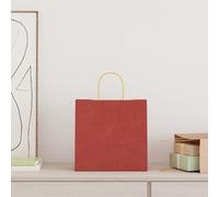 vidaXL Sacs en papier 250 pcs. avec anses rouge 26x17x25 cm