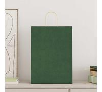 vidaXL Sacs en papier 250 pcs. avec anses vert 32x17x44 cm