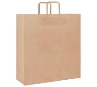 vidaXL Sacs en Papier 250 pcs avec poignées Marron 45x17x48 cm, Sac en Papier, Sac Cadeau en Papier, Sac Cadeau en Papier, Sac