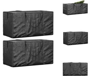vidaXL Sacs pour sapins de Noël 2 pcs. noir polyéthylène - Housses de protection pour meubles de jardin