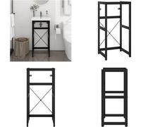 vidaXL Salle de bain bâti de lavabo noir 40x38x83 cm Fer - Bâti de lavabo - Bâti de lavabo - Cadre de lavabo - Support de lavabo