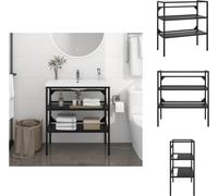 vidaXL Salle de bain bâti-support de lavabo noir 79x38x83 cm fer - lavabos de salle de bains