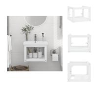 vidaXL Salle de bain mural support de lavabo blanc 40x38x31 cm fer - lavabos de salle de bains