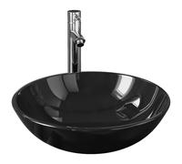 vidaXL Salle de bains Lavabo avec robinet Garniture d'écoulement noir