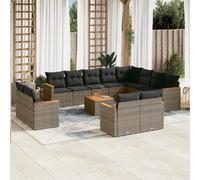 vidaXL Salon de jardin 13 pcs gris