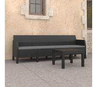 vidaXL Salon de jardin 2 pcs anthracite