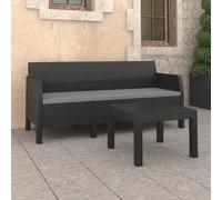 vidaXL Salon de jardin 2 pcs avec coussins