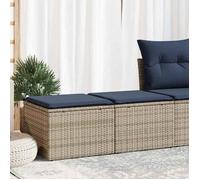 vidaXL Salon de jardin 2 pcs avec coussins gris résine tressée acacia 3328664