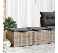 vidaXL Salon de jardin 2 pcs avec coussins gris résine tressée acacia 3328683