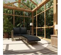 vidaXL Salon de jardin 2 pcs avec coussins Résine tressée Gris 46812