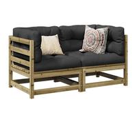 vidaXL Ensemble de canapés de jardin en pin imprégné 2 pièces