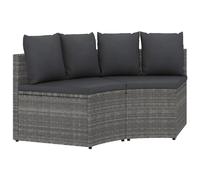 vidaXL Ensemble de salon de jardin 2 pièces avec coussins Poly Rattan Gris