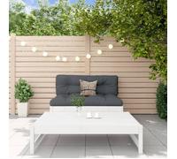 vidaXL Ensemble salon de jardin 2 pièces blanc pin massif
