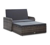 VidaXL Salon de jardin 2 pcs - Résine tressée gris