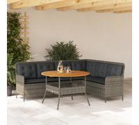 vidaXL Salon de jardin 2 pcs résine tressée - Gris