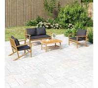 vidaXL Salon de jardin 4 pcs - Bambou