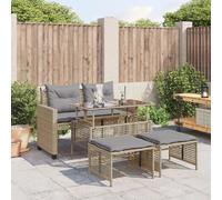 VIDAXL Salon de jardin 4 pcs - Beige
