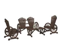 vidaXL Salon de jardin - 4 pcs bois