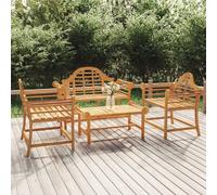 vidaXL Salon de jardin 4 pcs - Bois de teck
