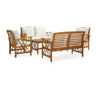 vidaXL Salon de jardin 5 pcs - Acacia