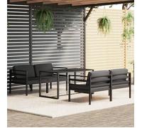vidaXL 5-tlg. Set de salon de jardin avec baissière Aluminium Anthrazit