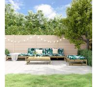 vidaXL Salon de jardin 5 pcs avec coussins - Bois de pin imprégné
