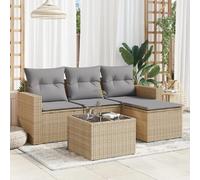 VIDAXL Salon de jardin 5 pcs beige