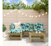 vidaXL Salon de jardin 5 pcs - Bois de pin imprégné