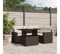 VidaXL Salon de jardin 5 pcs - Marron Résine Tressée