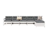 VidaXL Salon de jardin 6 pcs - Blanc