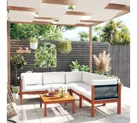 VidaXL Salon de Jardin 6 Pcs - Bois d'Acacia