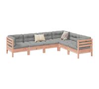 vidaXL Salon de jardin 6 pcs - Bois de sapin