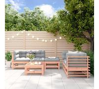 vidaXL Ensemble salon de jardin 6 pièces bois massif douglas