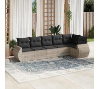 vidaXL Salon de jardin 6 pcs gris clair
