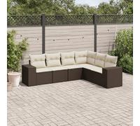 VIDAXL Salon de jardin 6 pcs - Marron