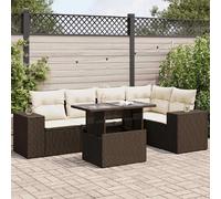 vidaXL Salon de jardin 6 pcs - Marron