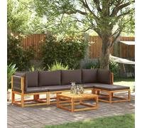 VidaXL Salon de jardin 6 pièces - Bois d'acacia solide