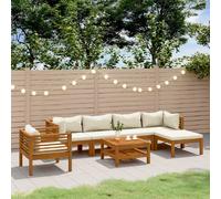vidaXL Salon de jardin - 7 pcs - Acacia solide