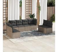 vidaXL Salon de jardin 8 pcs - Gris