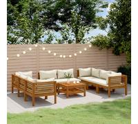 VidaXL Salon de jardin 9 pcs Acacia