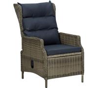 vidaXL Salon de jardin 9 pièces avec coussins Poly rotin brun
