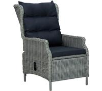 vidaXL Salon de jardin 9 pièces avec coussins Poly rotin gris clair