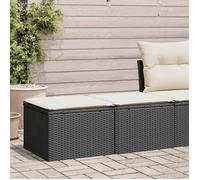 vidaXL Ensemble de salon de jardin 2 pièces avec coussins noir poly rotin
