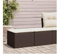 vidaXL Ensemble de salon de jardin 2 pièces avec coussins Marron poly rotin Acacia