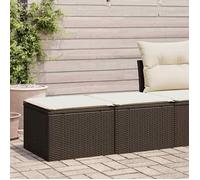 vidaXL Salon de jardin avec coussins 2pcs marron résine tressée acacia 3328686